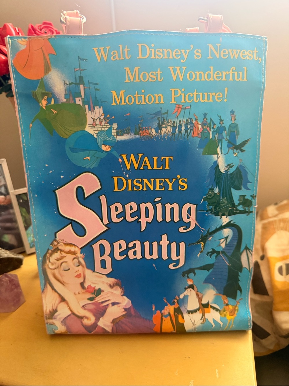 Walt Disney Sleeping Beauty Tote Bag - Blue Pink Artwork